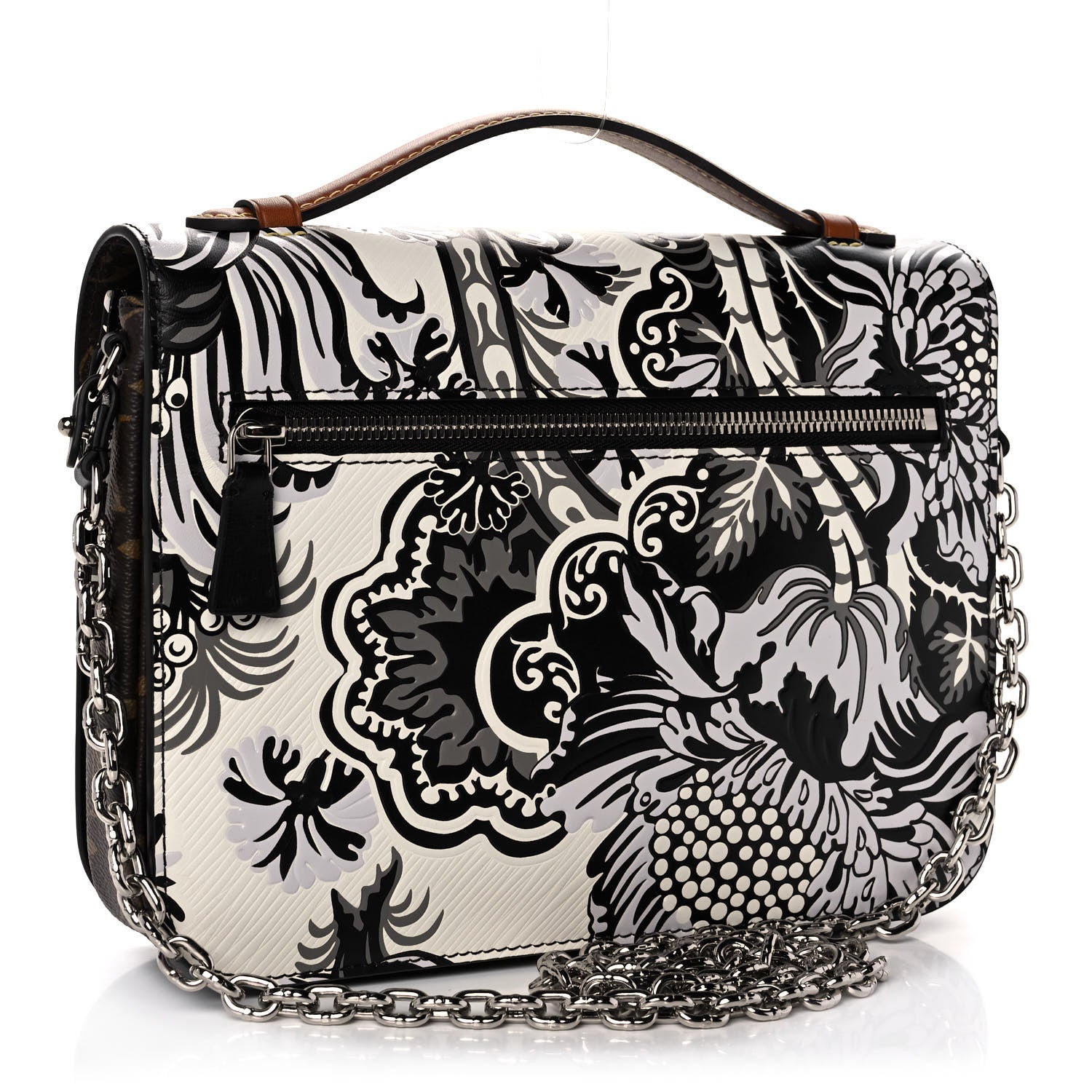 Louis Vuitton Epi Monogram Floral Pochette Metis Black White 3 of 11