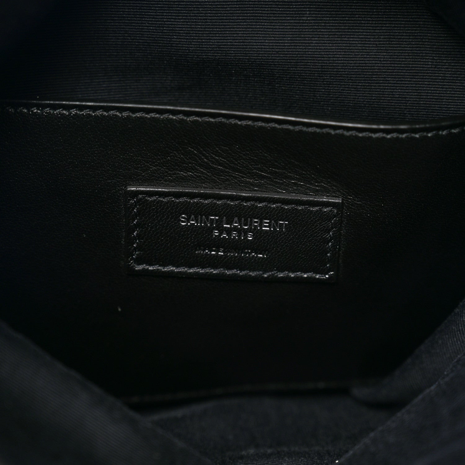 Saint Laurent Crocodile Embossed Calfskin West Hollywood Monogram Fold Over Clutch Earth 6 of 6