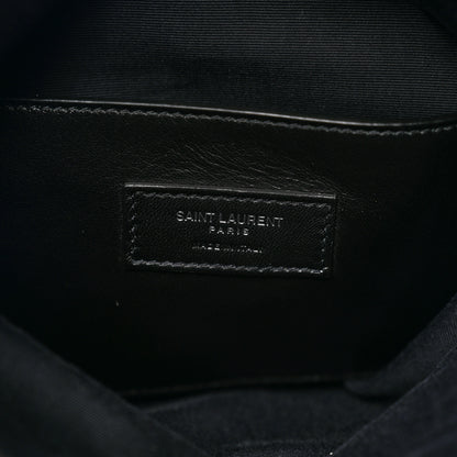 Saint Laurent Crocodile Embossed Calfskin West Hollywood Monogram Fold Over Clutch Earth 6 of 6