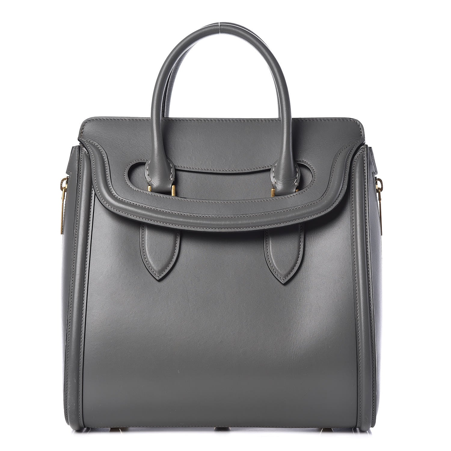 Alexander McQueen Calfskin Large Heroine Grey 1 of 19