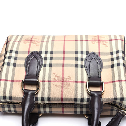 Burberry Haymarket Check Small Chester Bowling Bag Chocolate 10 of 14