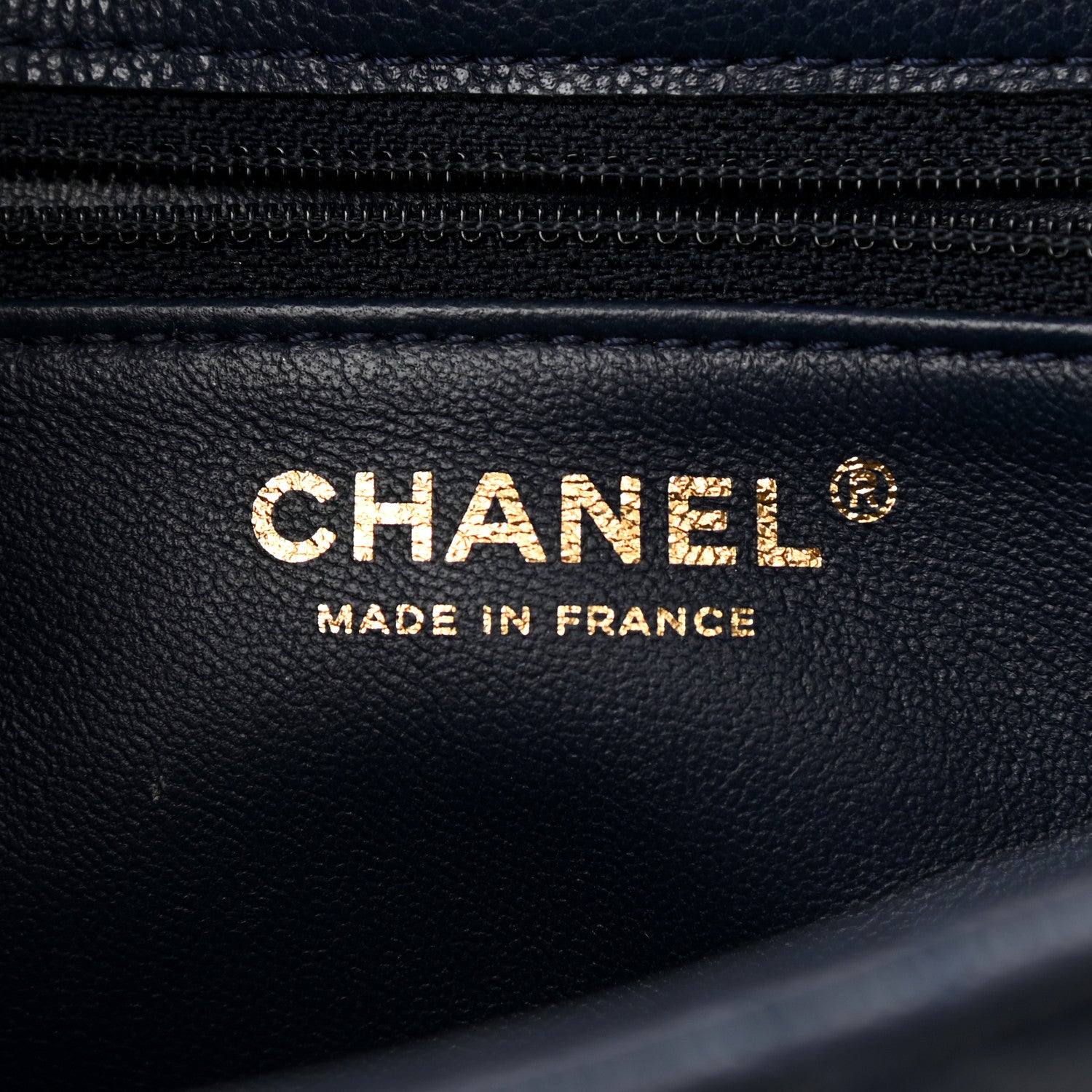 Chanel Caviar Quilted Medium Sweet Classic Flap Navy Blue 6 of 13