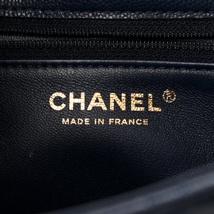 Chanel Caviar Quilted Medium Sweet Classic Flap Navy Blue 6 of 13