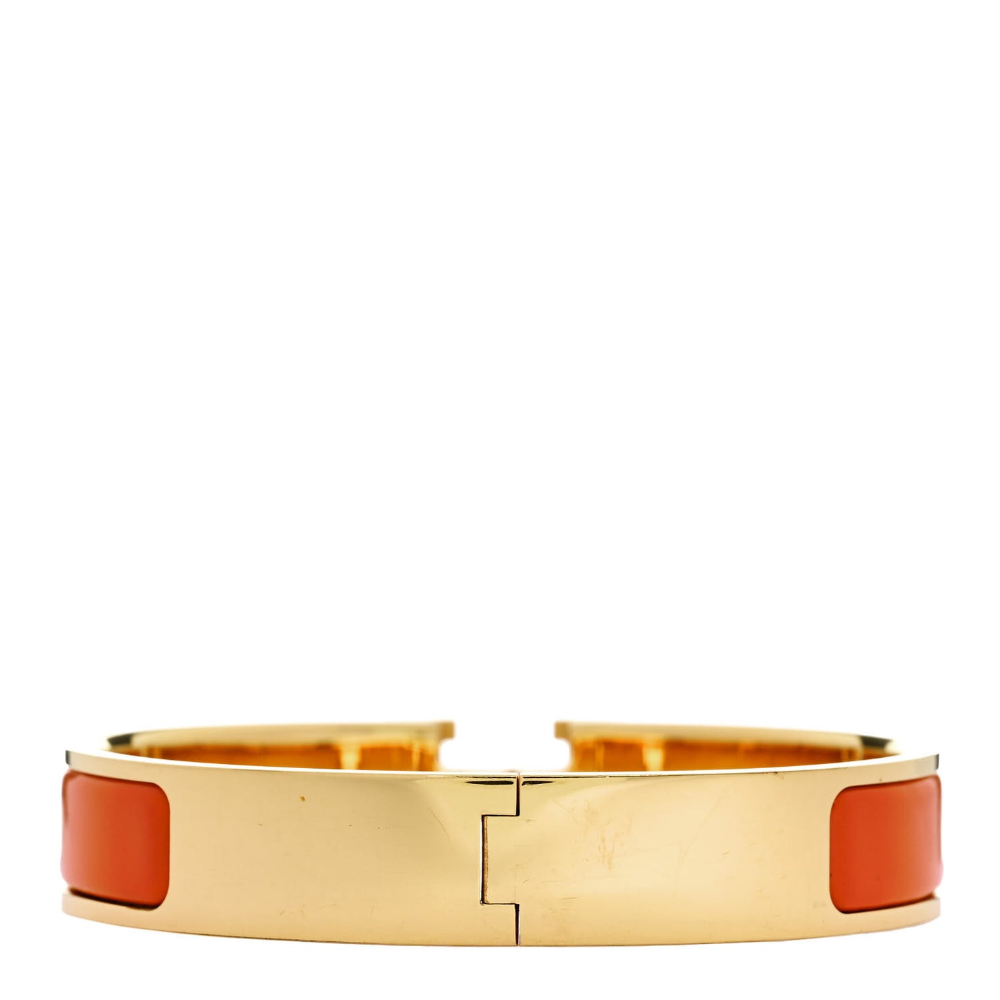 Enamel Narrow Clic Clac H Bracelet GM Orange