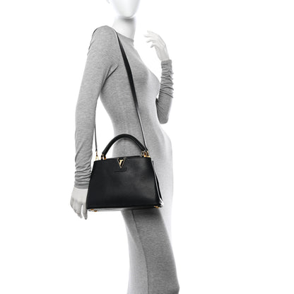Louis Vuitton LOUIS VUITTON Taurillon Capucines BB Black 2 of 13