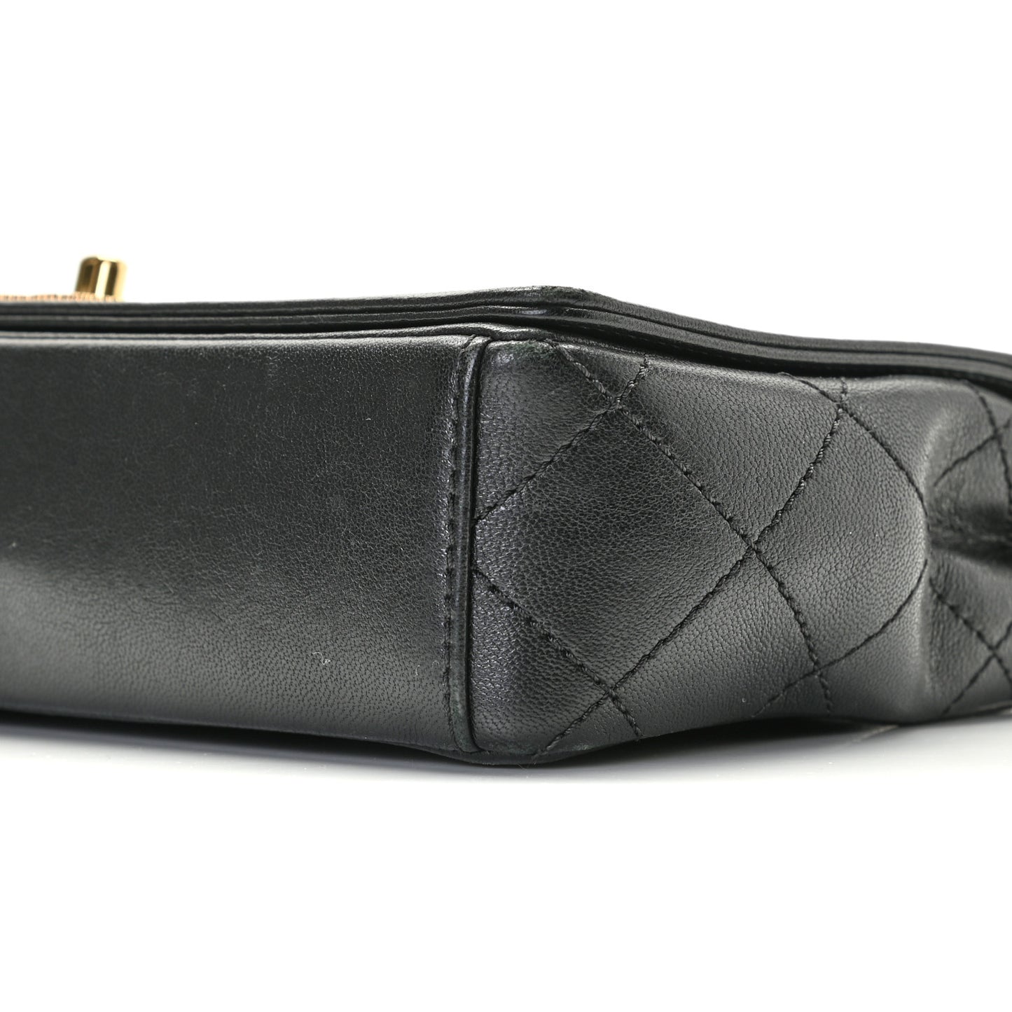 Sheepskin Quilted Medium Vintage Mademoiselle Flap Black