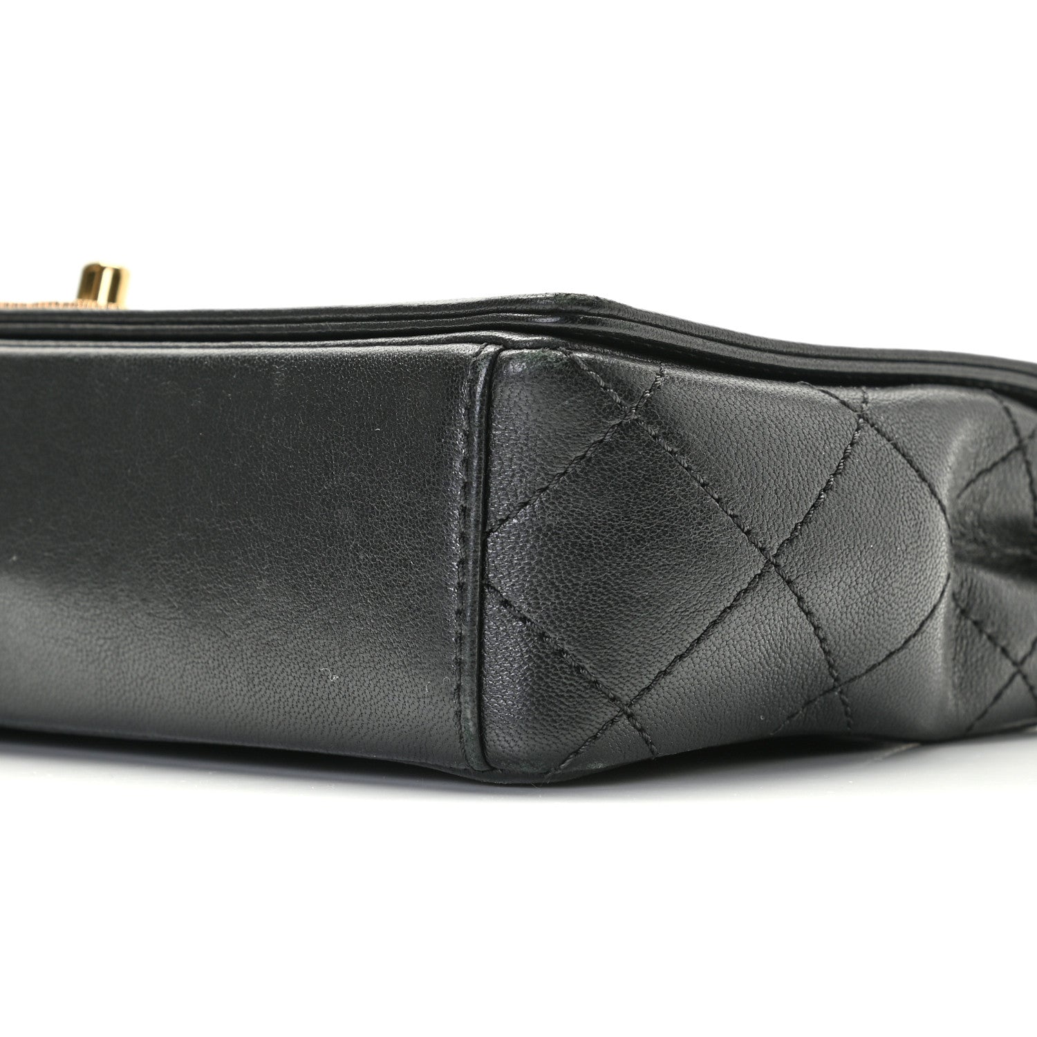 Chanel Sheepskin Quilted Medium Vintage Mademoiselle Flap Black 6 of 10