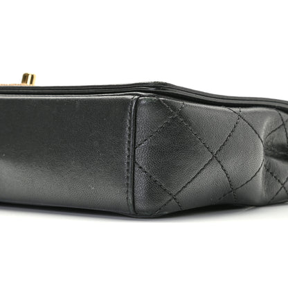 Chanel Sheepskin Quilted Medium Vintage Mademoiselle Flap Black 6 of 10
