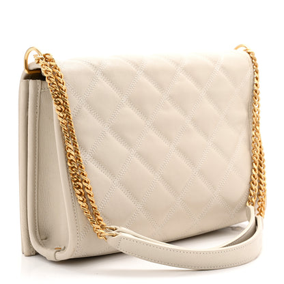 Saint Laurent Lambskin Quilted Mini Becky Chain Bag Crema Soft 3 of 11