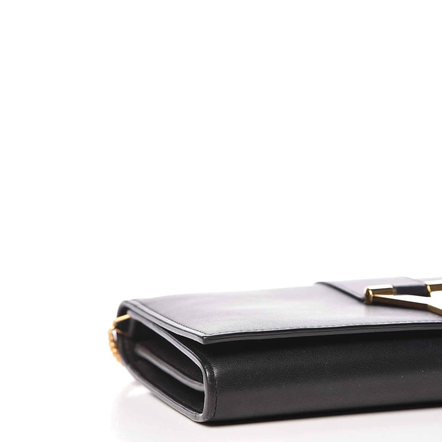 Calfskin Classic Y Ligne Chain Wallet Black