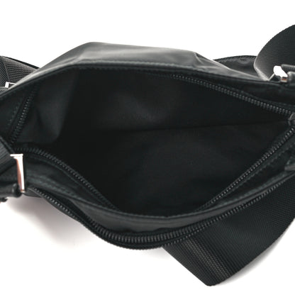 Prada Tessuto Nylon Saffiano Flat Messenger Bag Black 4 of 10