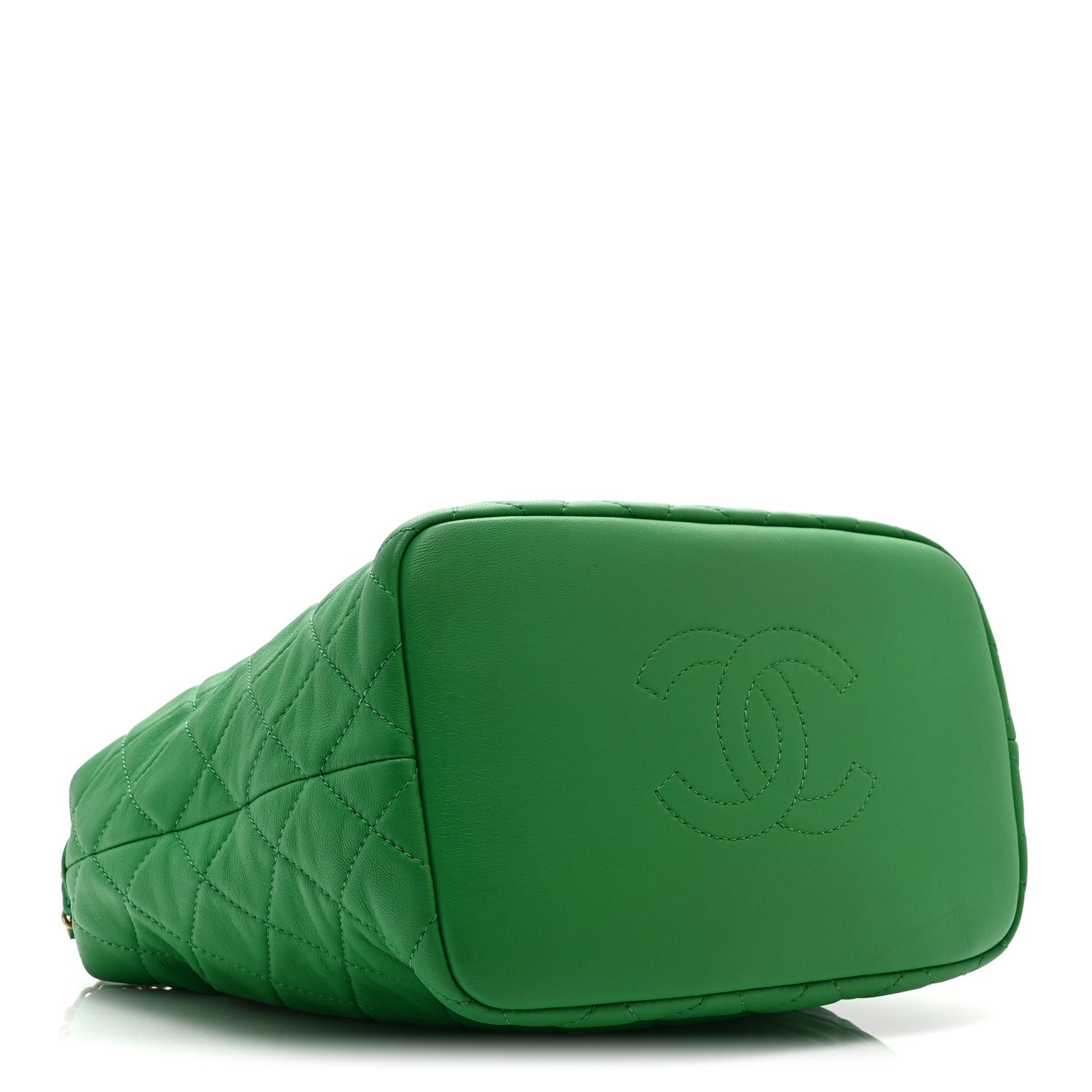 Chanel Lambskin Quilted Large Perfect Meeting Hobo Green 4 of 11
