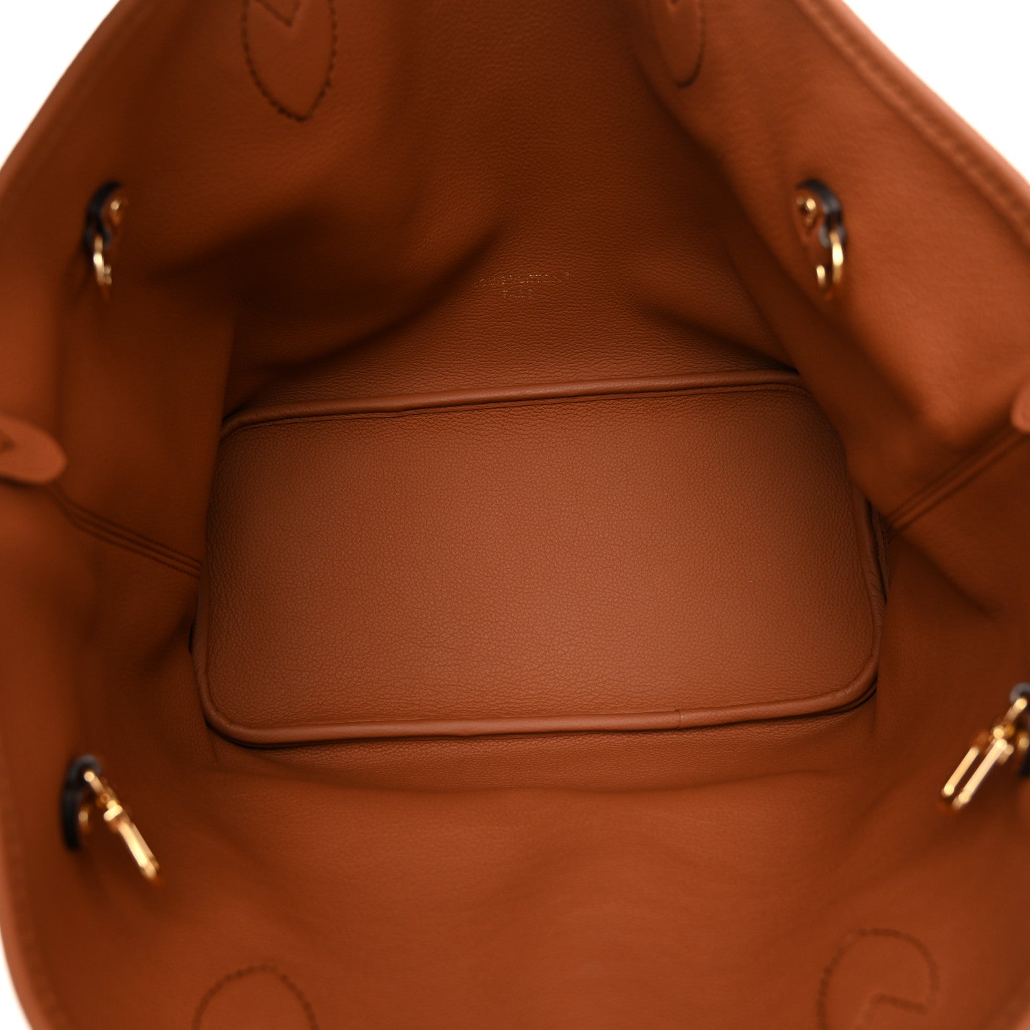 Louis Vuitton Monogram Calfskin Neo Neverfull Inside Out MM Tan 10 of 18