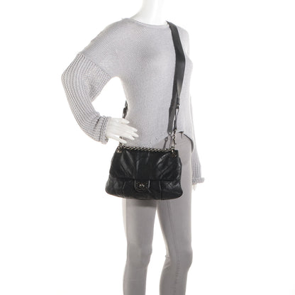 Chanel Calfskin Coco Pleats Large Messenger Flap Black 2 of 9