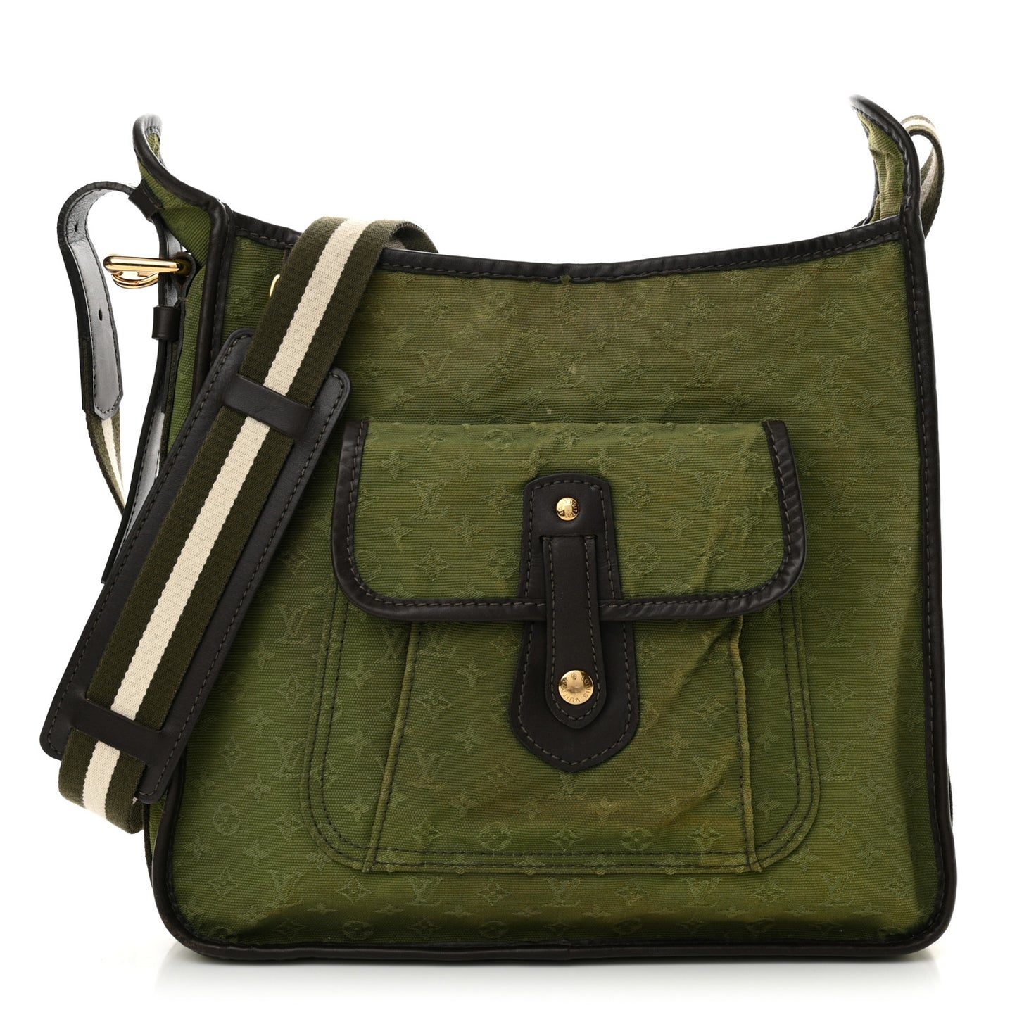 Mini Monogram Besace Mary Kate Kaki
