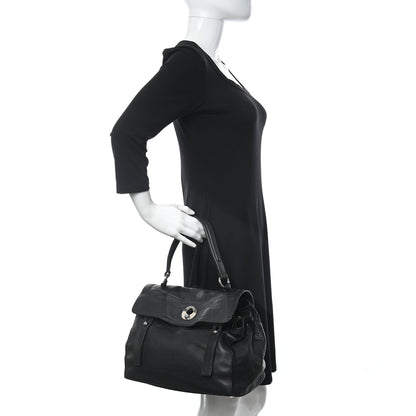 Saint Laurent Calfskin Canvas Medium Muse Two Black 2 of 12