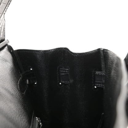 Hermes Matte Niloticus Crocodile Birkin 30 Black 12 of 43