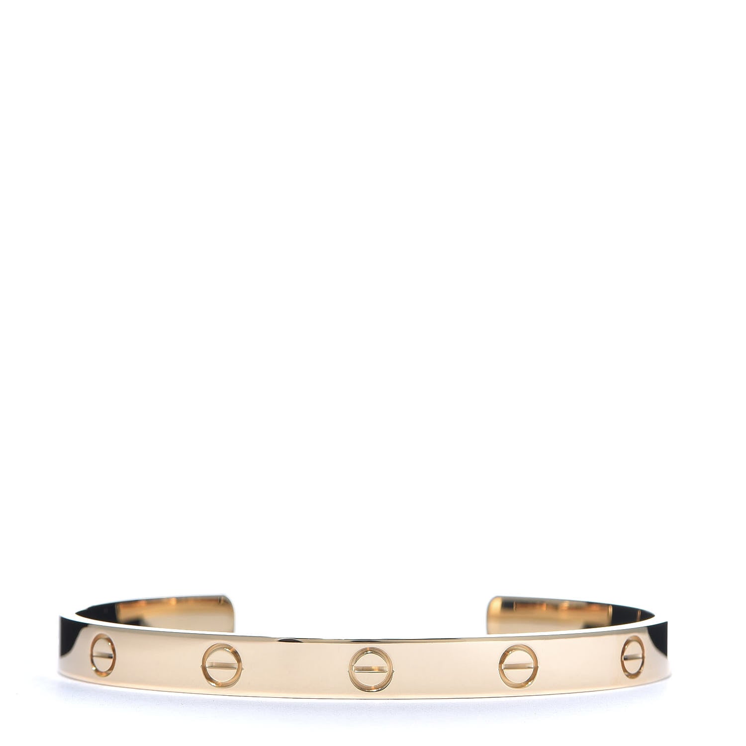 Cartier 18K Yellow Gold LOVE Cuff Bracelet 19 1 of 5