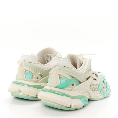 Balenciaga Rubber Mesh Tri-Color Womens Track.2 Open Sneakers 36 Mint Light Beige Grey 5 of 10