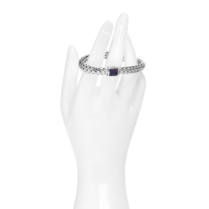 John Hardy Sterling Silver Amethyst 7.5mm Classic Chain Bracelet 2 of 4
