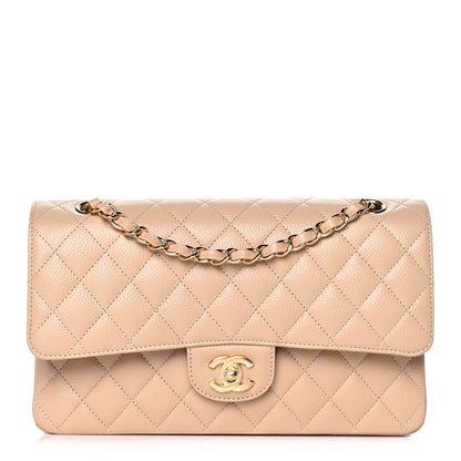 Chanel Caviar Quilted Medium Double Flap Beige 1 of 12