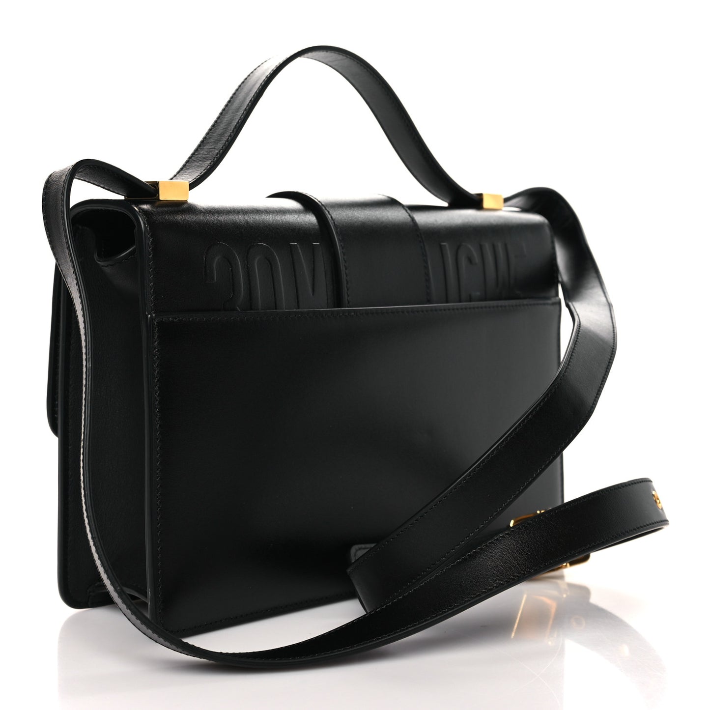 Smooth Calfskin 30 Montaigne Flap Bag Black