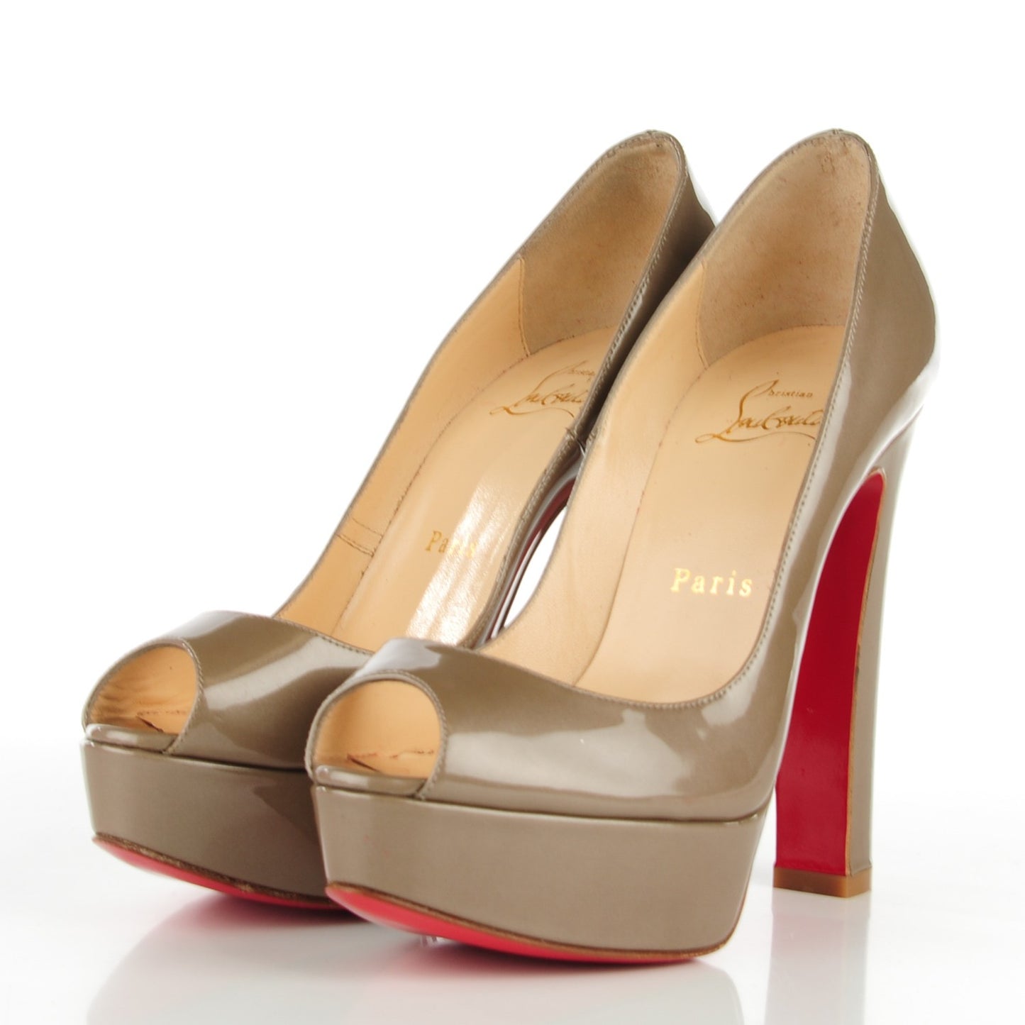 Patent Bambou 140 Pumps 35.5 Oyster
