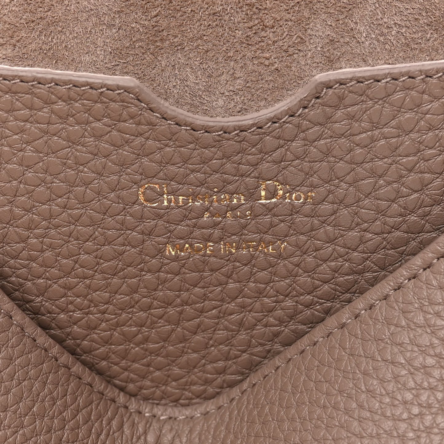 Grained Calfskin Large Bobby Flap Warm Taupe