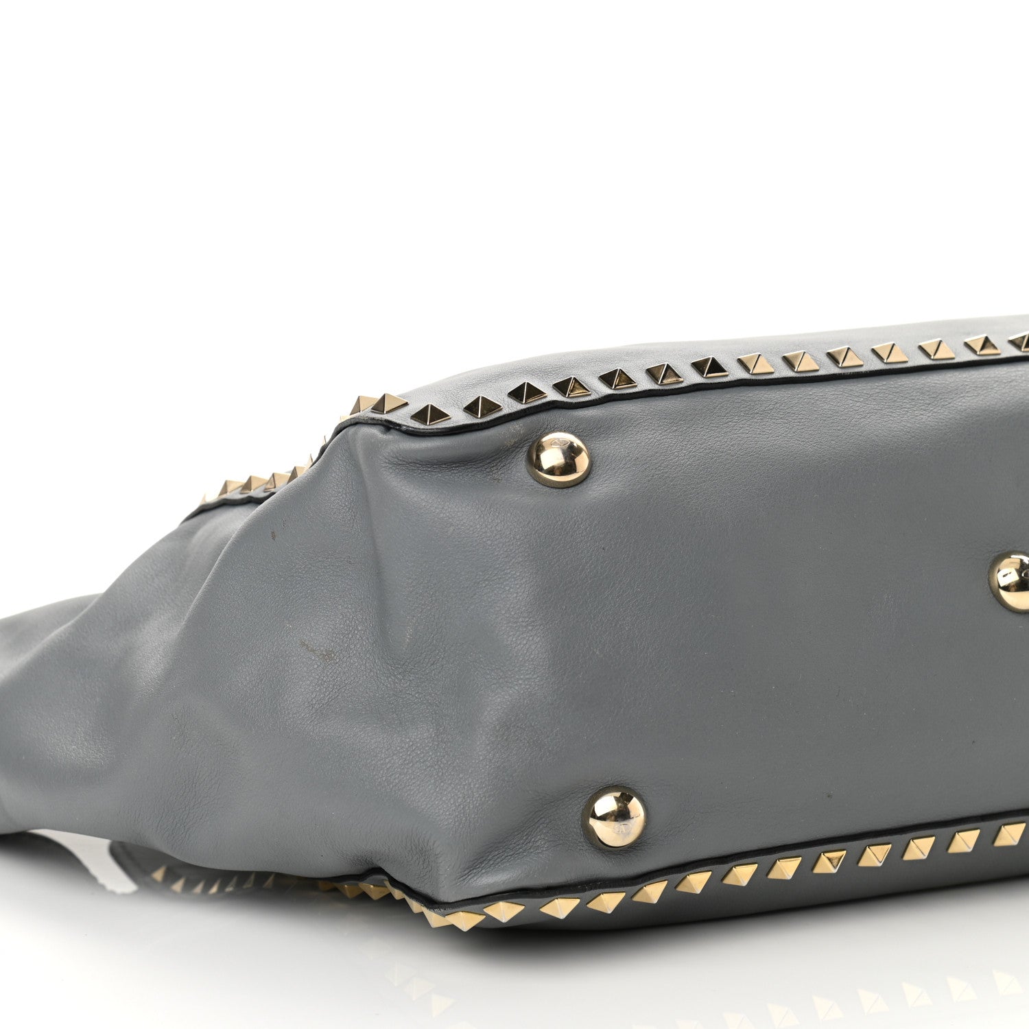 Valentino Garavani Vitello Medium Rockstud Tote Grey 8 of 16