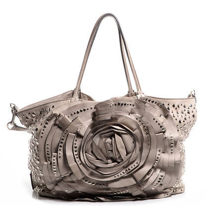 Valentino Garavani Nappa Studded Petale Tote Taupe 1 of 8