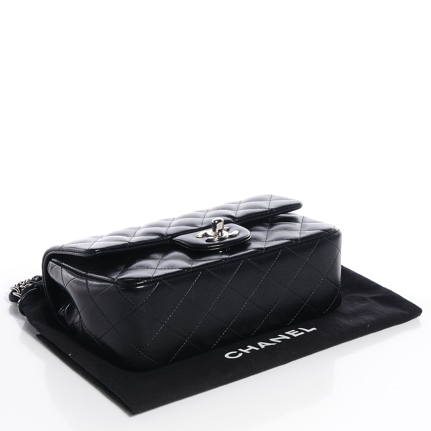 Lambskin Quilted Mini Flap Black