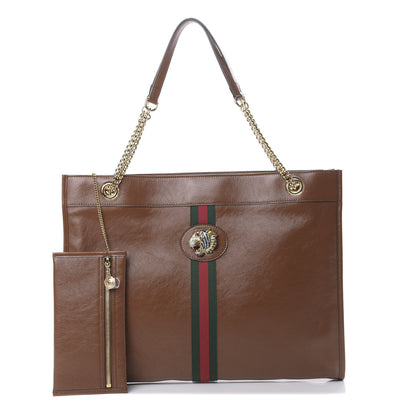 Gucci Calfskin Large Rajah Chain Tote Cuir 1 of 12