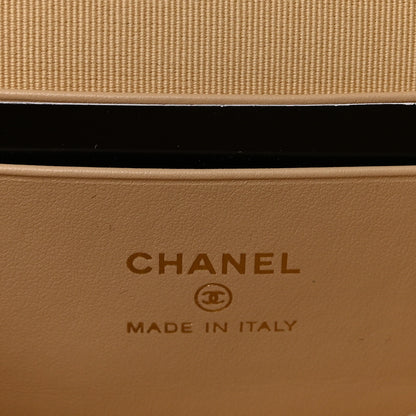 Chanel Caviar Quilted Top Handle Slim Vanity With Chain Beige 6 of 11