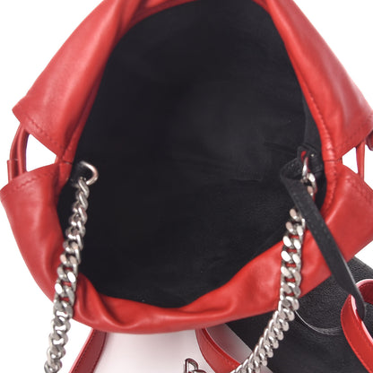 Saint Laurent Lambskin Small Teddy Bucket Bag Red 6 of 12