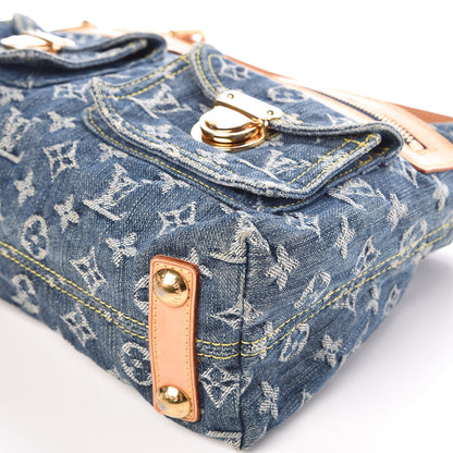Louis Vuitton Monogram Denim Baggy PM Blue 9 of 13