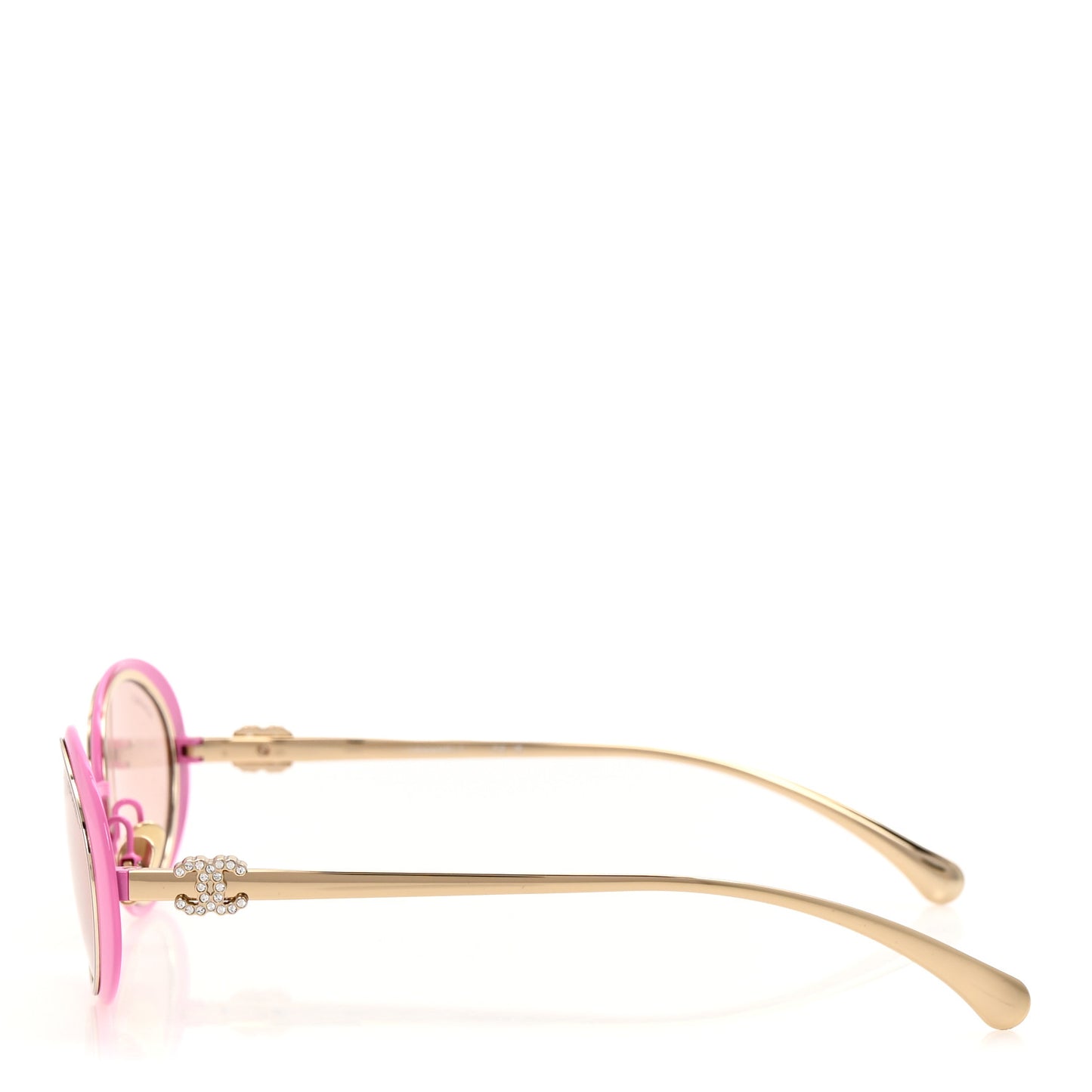 Metal Oval Pearl Sunglasses 71708 Pink