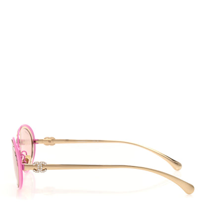 Chanel Metal Oval Pearl Sunglasses 71708 Pink 3 of 8