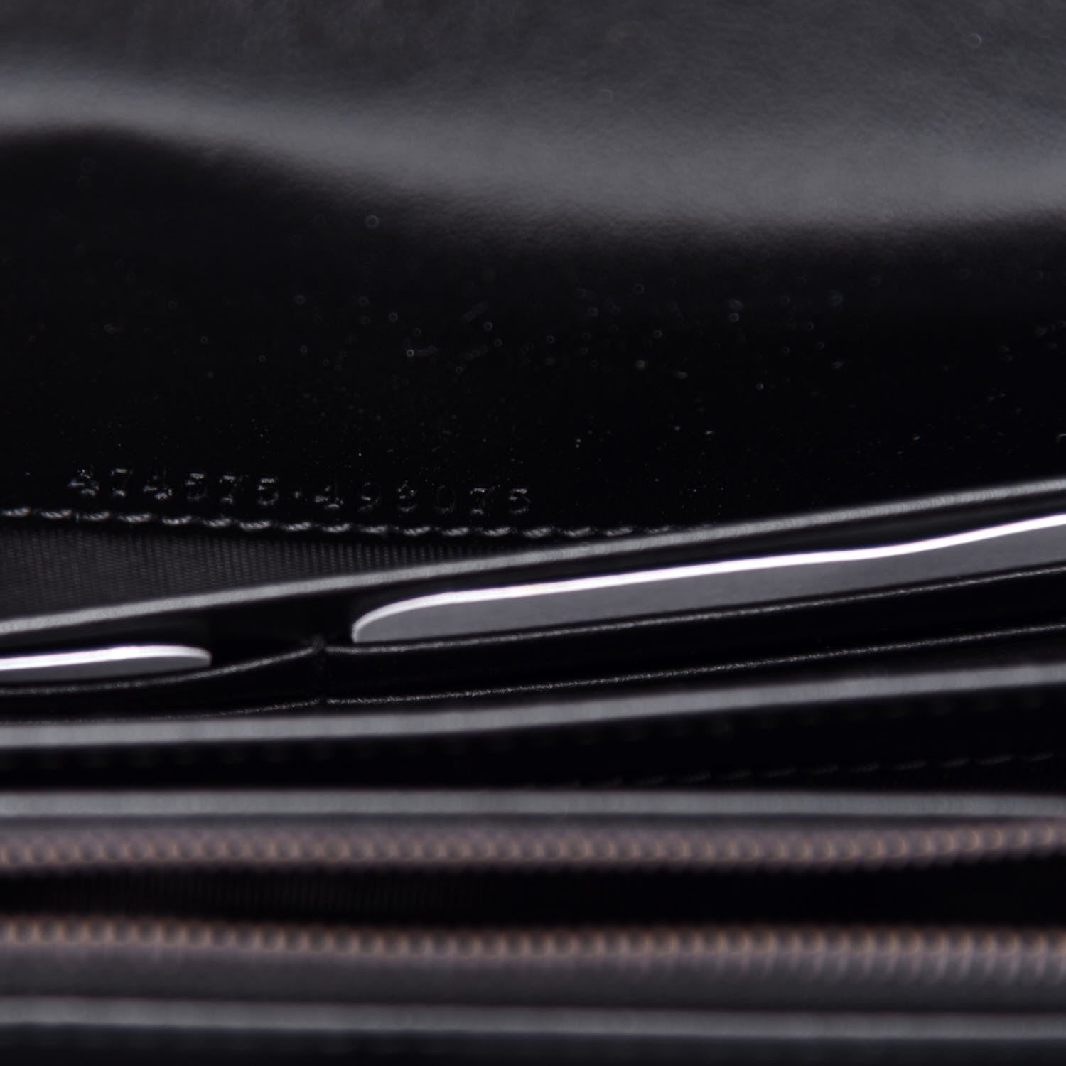 Gucci Calfskin Matelasse GG Marmont Chain Wallet Black 7 of 11