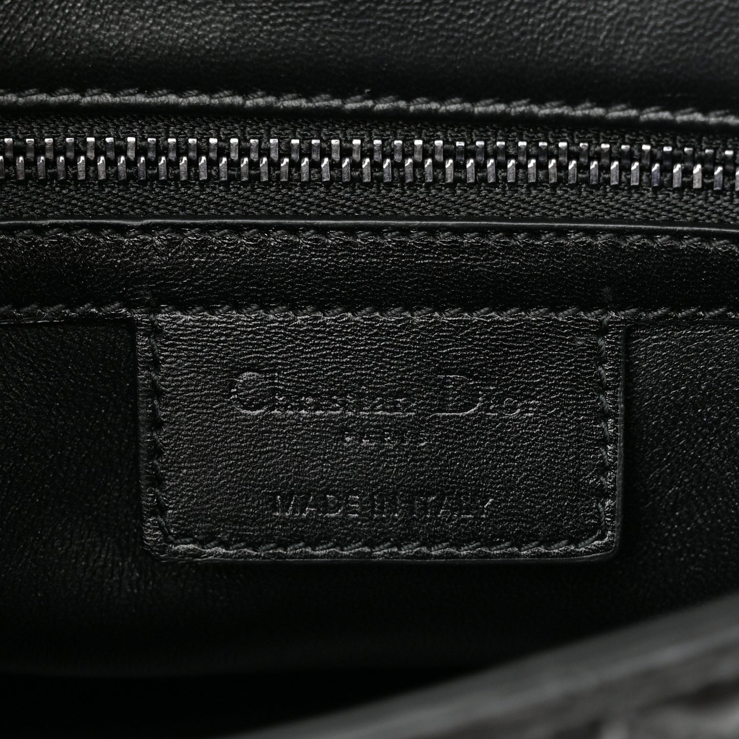Calfskin Macrocannage Small Caro Bag Black