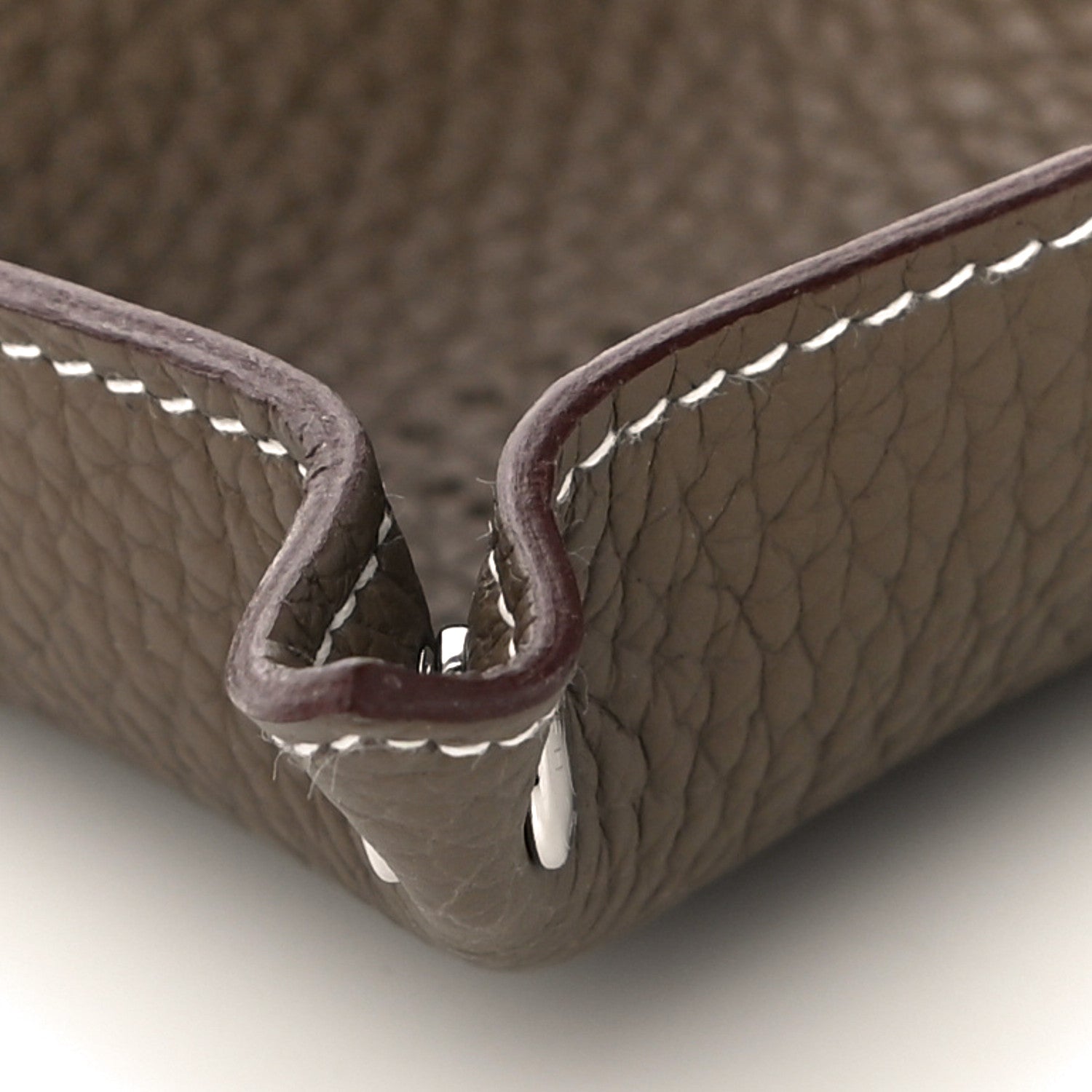 Hermes Taurillon Clemence Mini Mises et Relances Change Tray Etoupe 6 of 10