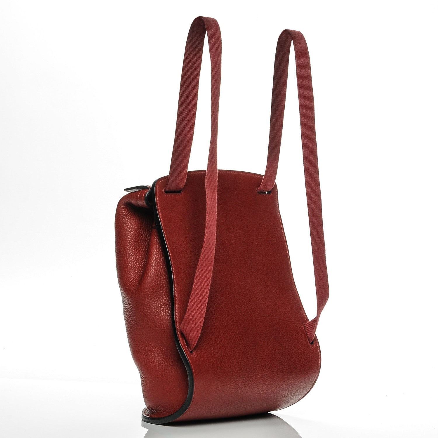 Hermes Taurillon Clemence Sherpa Backpack Rouge H 3 of 8