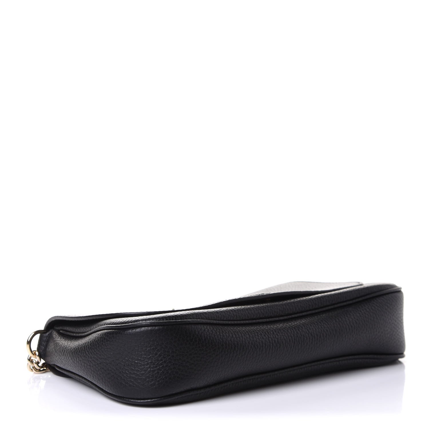 Gucci Pebbled Calfskin Medium Soho Flap Crossbody Black 4 of 9