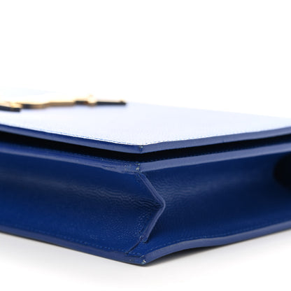 Saint Laurent Grain De Poudre Classic Monogram Kate Clutch Outremer 9 of 10