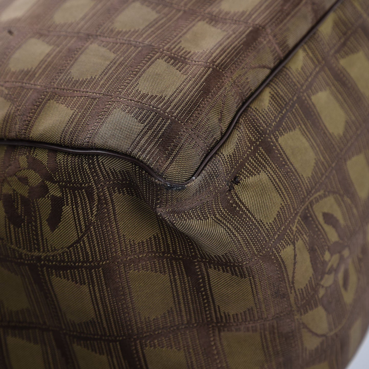 Nylon Medium Travel Tote Khaki