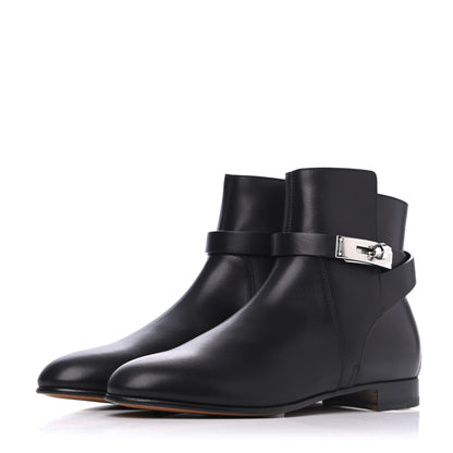 Hermes Calfskin Neo Low Boots 37.5 Black 3 of 11