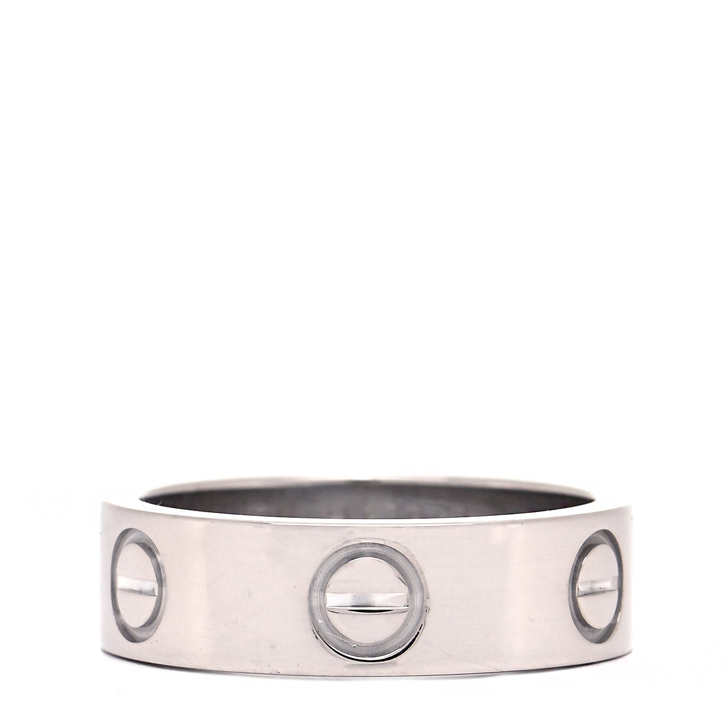 Cartier 18K White Gold 5.5mm LOVE Ring 50 5.25 1 of 4