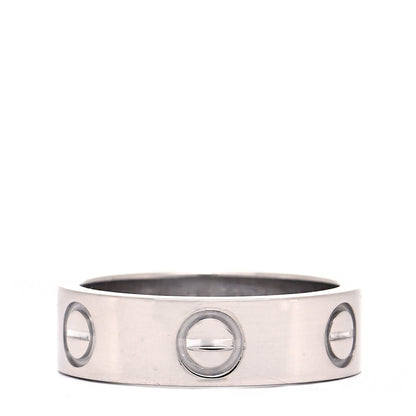 Cartier 18K White Gold 5.5mm LOVE Ring 50 5.25 1 of 4