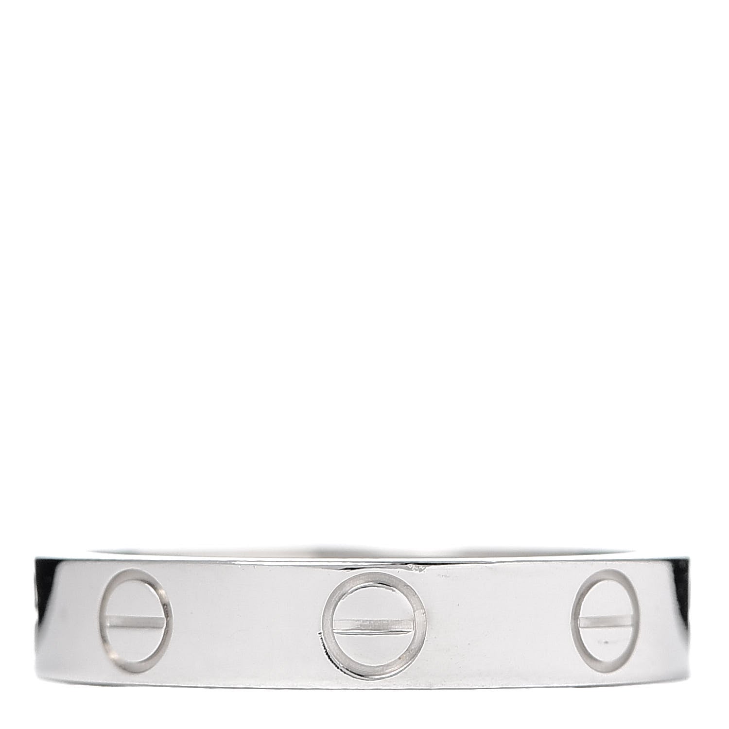 Cartier 18K White Gold 3.5mm LOVE Wedding Band Ring 51 5.75 1 of 5