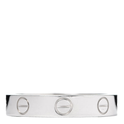 Cartier 18K White Gold 3.5mm LOVE Wedding Band Ring 51 5.75 1 of 5