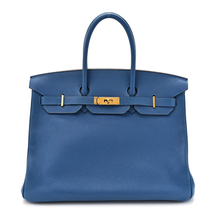 Hermes Togo Birkin 35 Bleu Azteque 1 of 18
